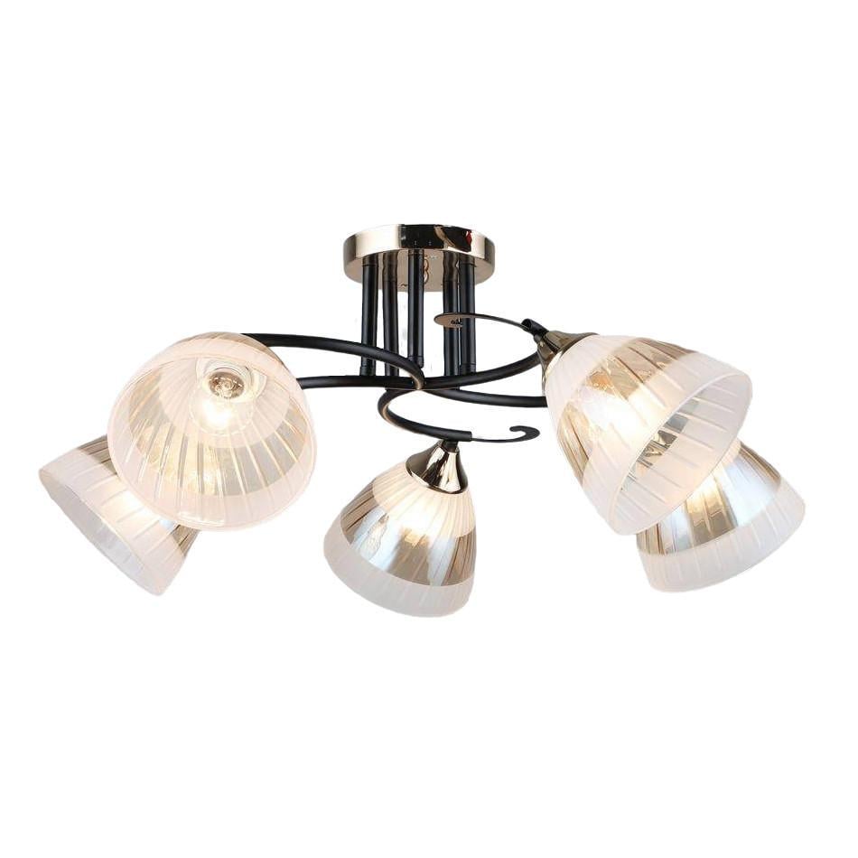 Люстра потолочная на пять плафонов Svet SR-A3919/5 FGD+BK Черно-золотой