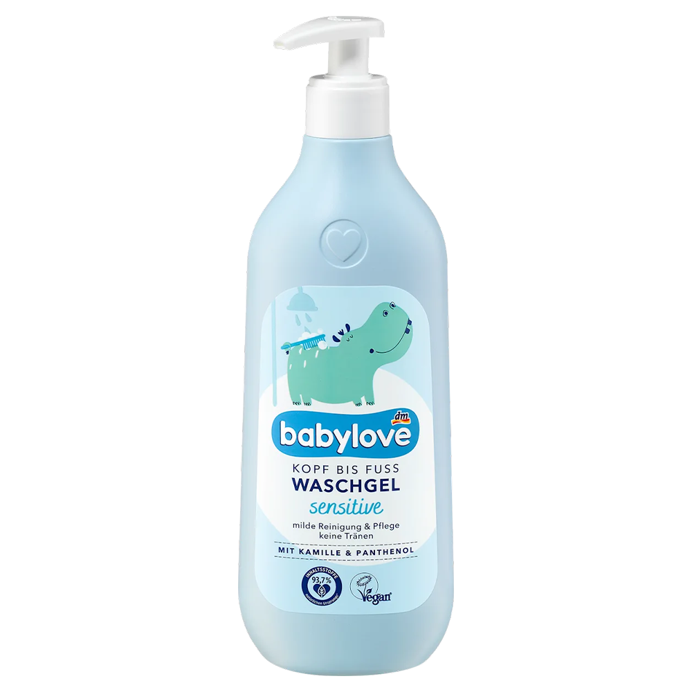 Гель для мытья детский Babylove Ultra Sensitive от головы до ног для чувствительной кожи 500 мл (EPI-15102025-223)