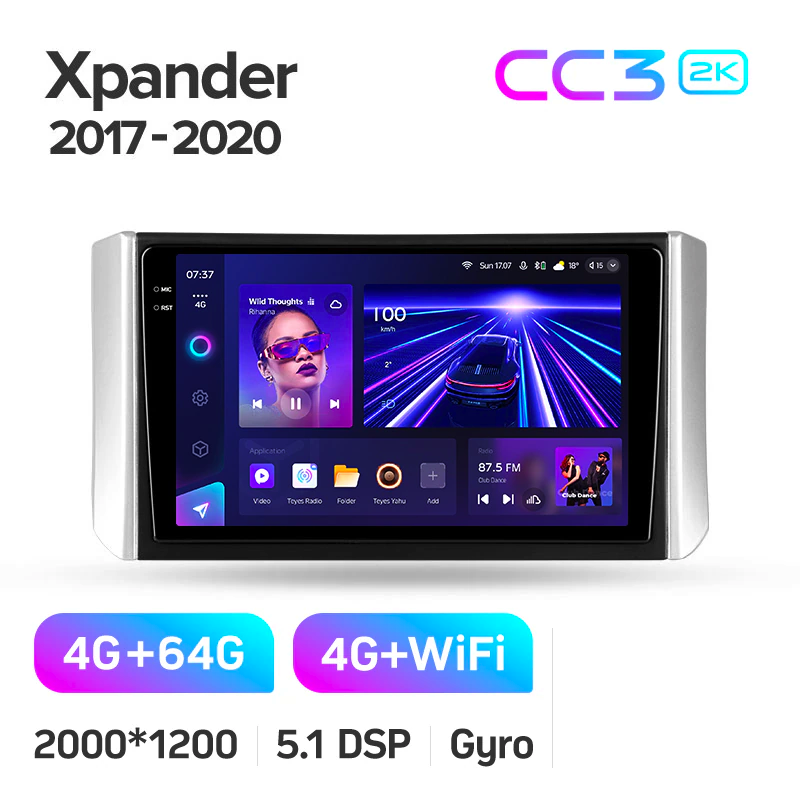 Автомагнітола штатна Teyes CC3 2К для Mitsubishi Xpander 2017-2020 Android CC3 2К 4+64G Wi-Fi+4G (1882047770) - фото 2