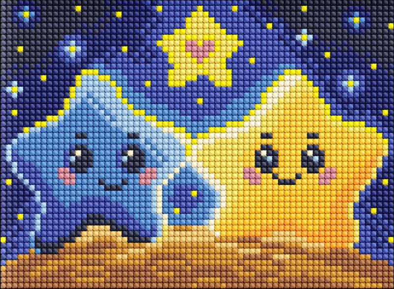 Алмазная мозаика Идейка Влюбленные звезды 15х20 см (Id-AMM1040)