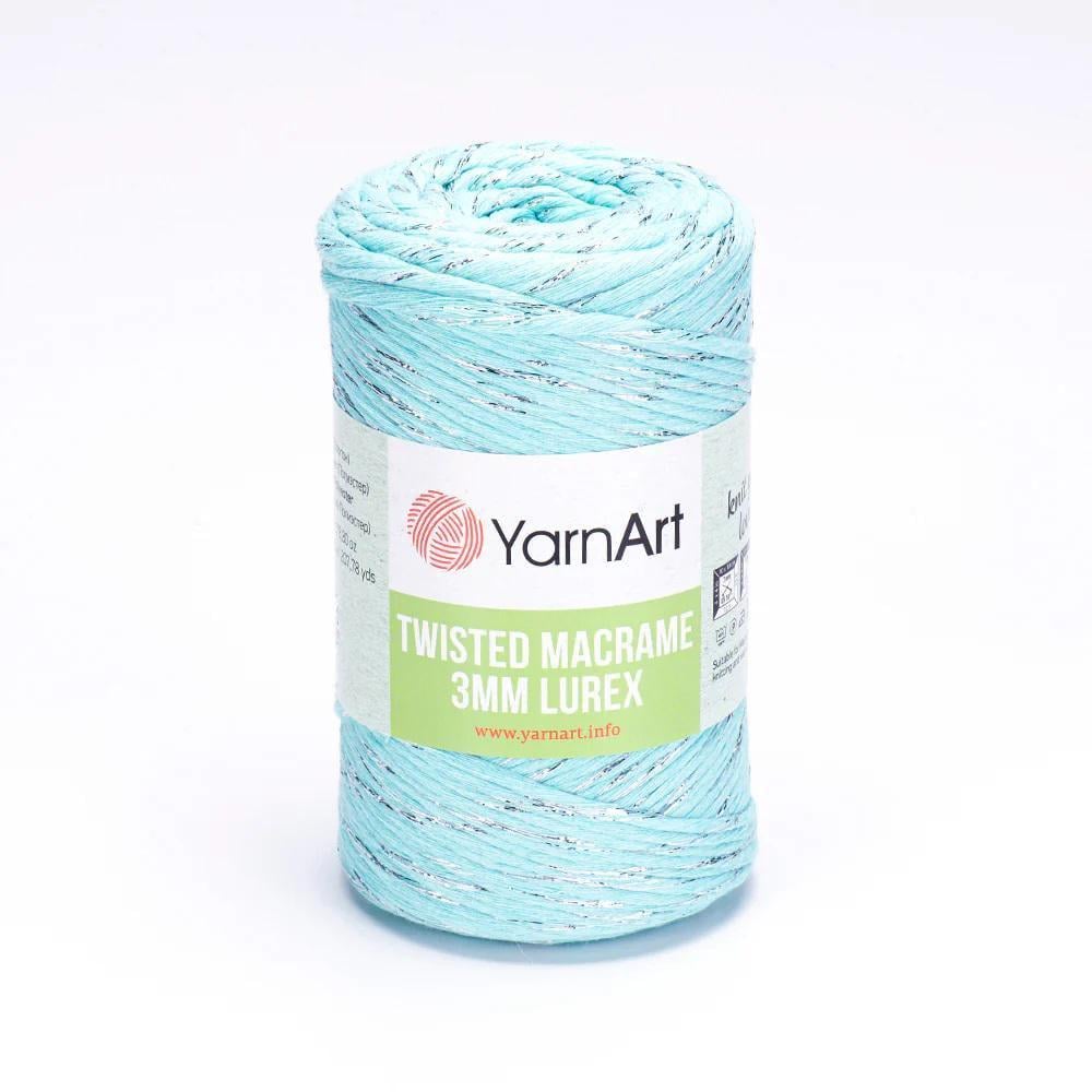 Шпагат с люрексом Twisted Macrame Lurex 3 мм 250 г Бирюзовый №775