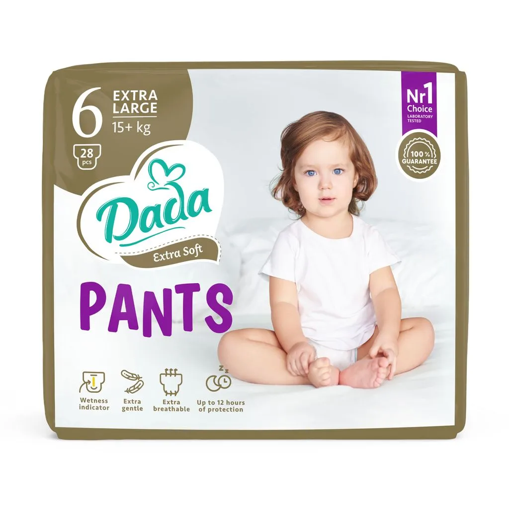 Підгузки-трусики дитячі Dada Extra Soft XL 6 15 кг 28 шт. (000006935)