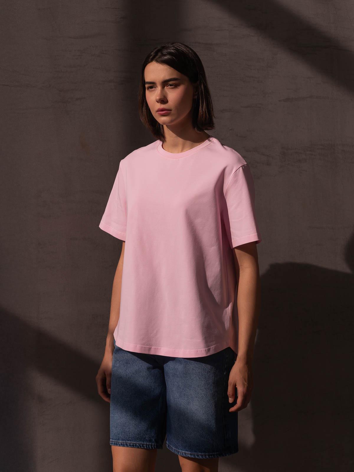 Футболка жіноча вільна FROMUS XXL Рожевий (2642-21)