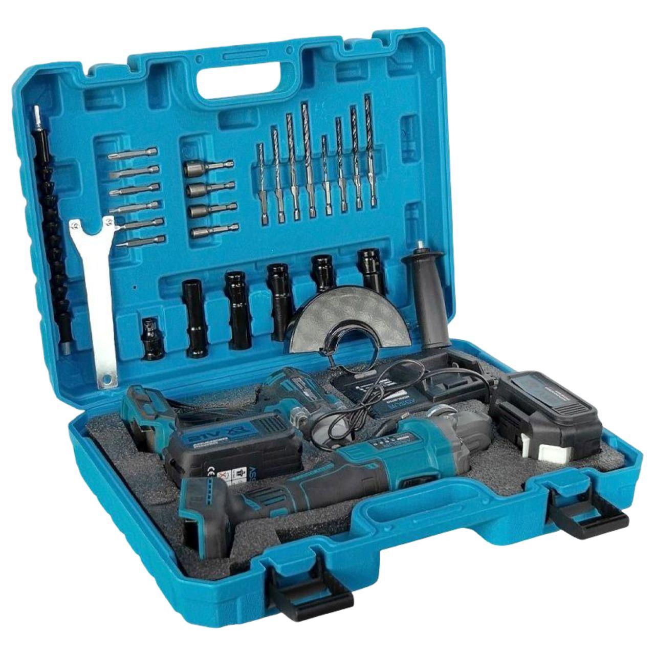 Набір акумуляторний ASSUR ASR1017/МК гайковерт/болгарка у кейсі 21V (33356473)