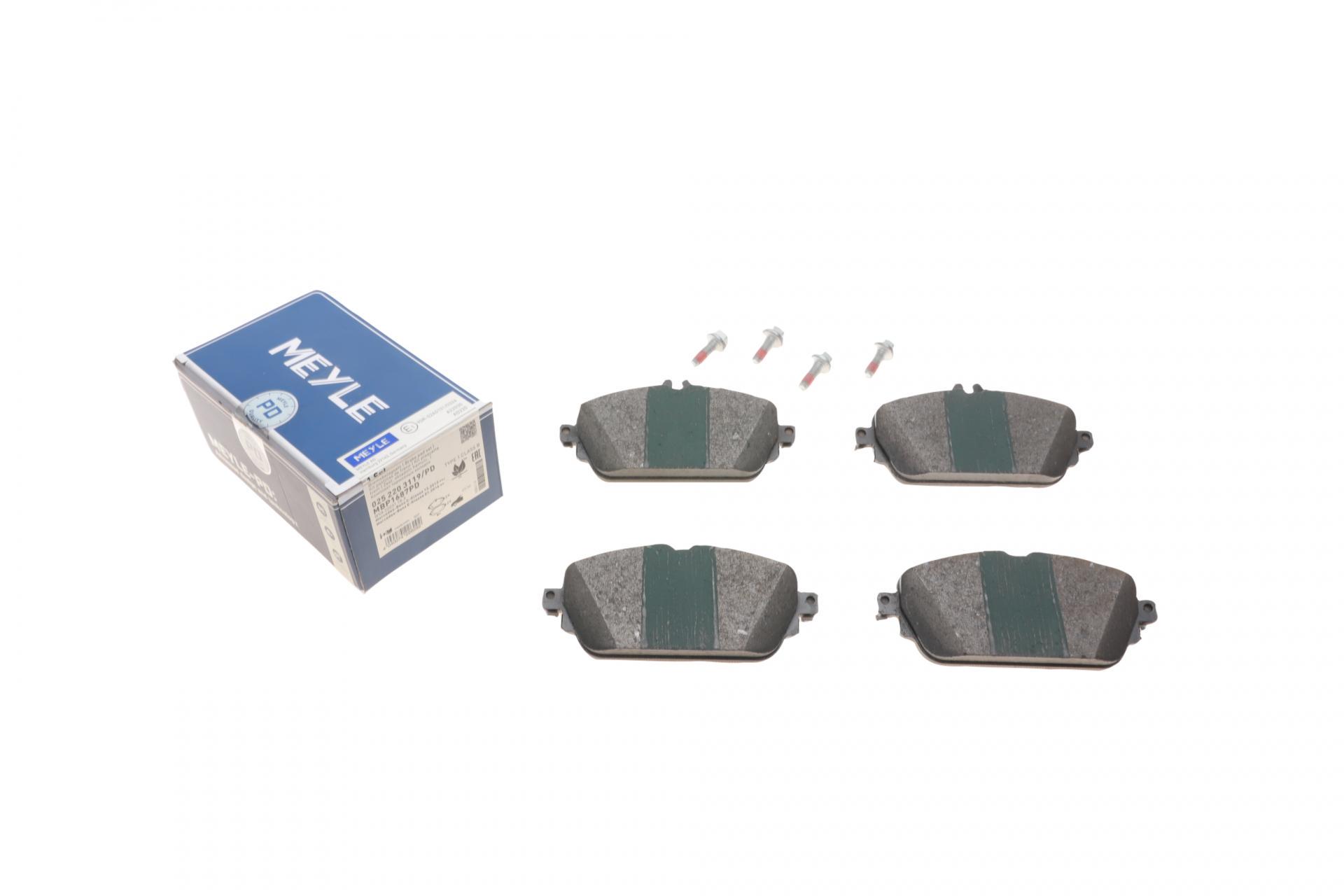 Колодки тормозные передние Meyle MB C-class W205/C205/E-class W213 14- (025 220 3119/PD MEYLE)