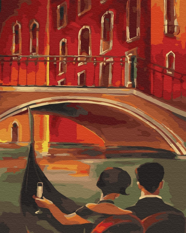 Картина по номерам Brushme Влюбленные на гондоле (GX29731)