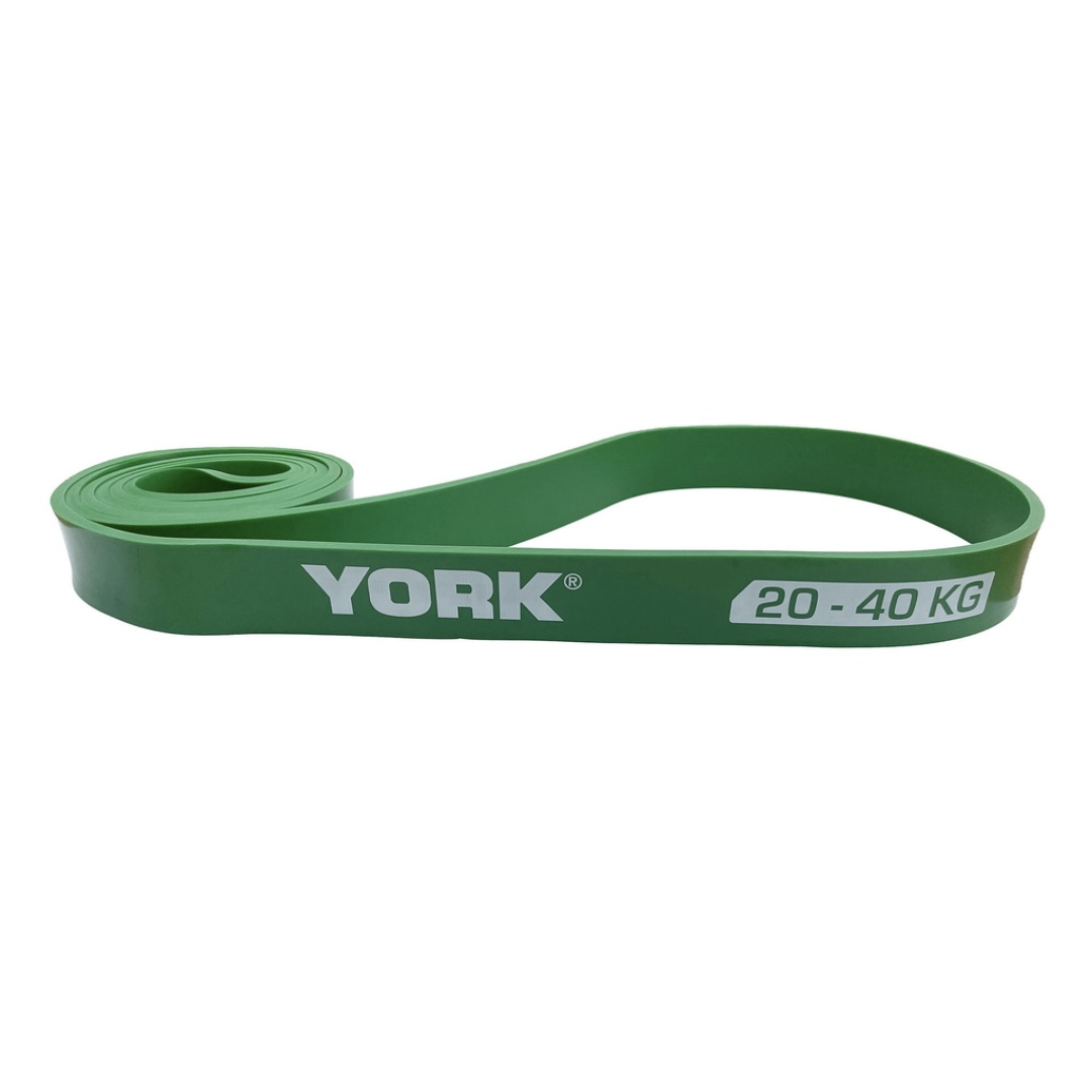 Резинка для фитнеса York 2080x32x4,5 мм 20-40 кг Зеленый (3545) - фото 2