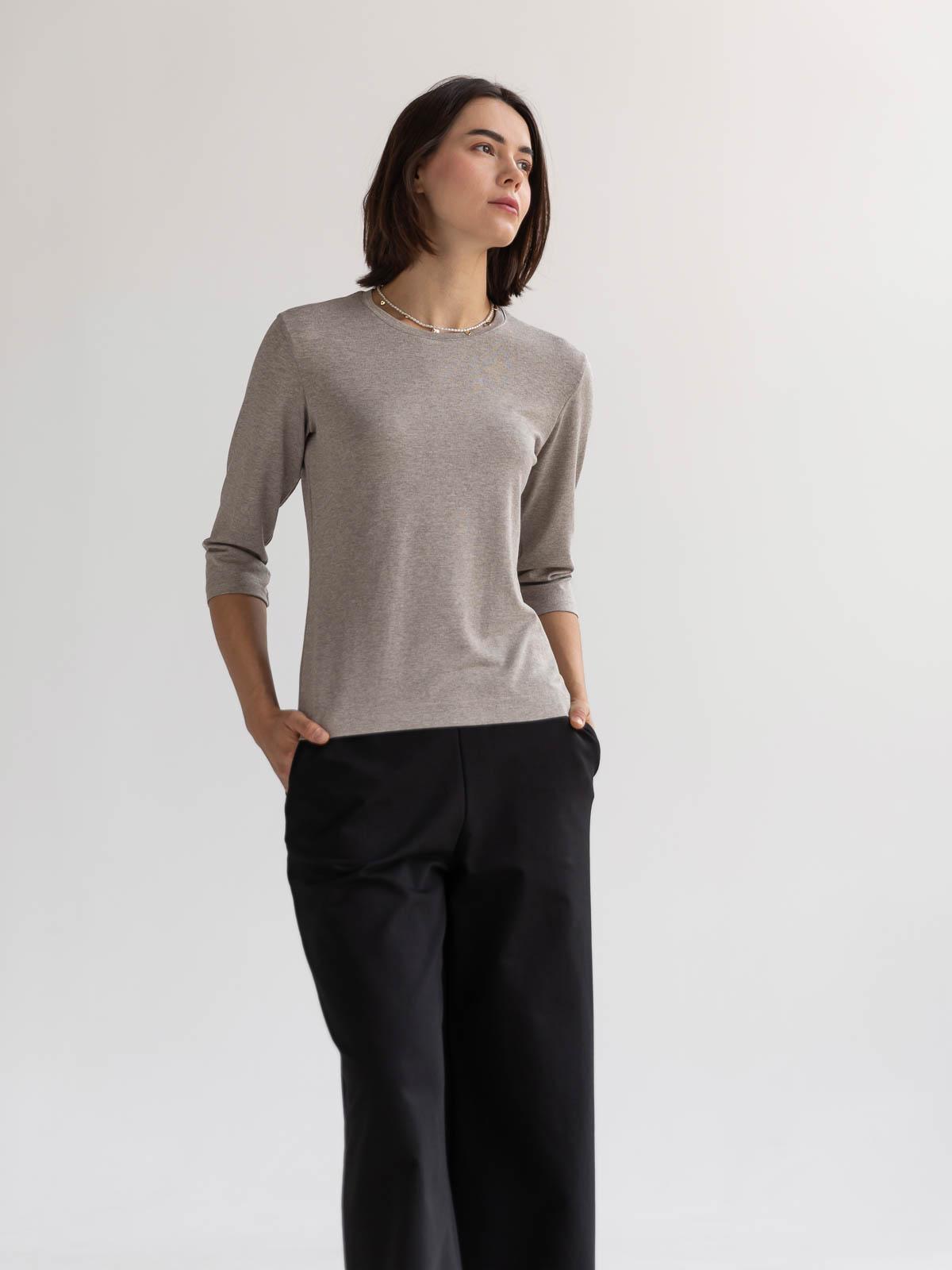 Джемпер меланж FROMUS рукав 3/4 S Бежевий (2640-43)