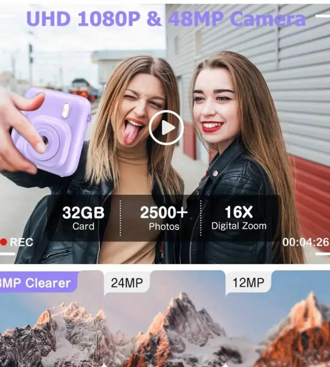 Камера дитяча камера з принтером 48 МП/32 ГБ - фото 4 Камера дитяча камера з принтером 48 МП/32 ГБ - фото 4