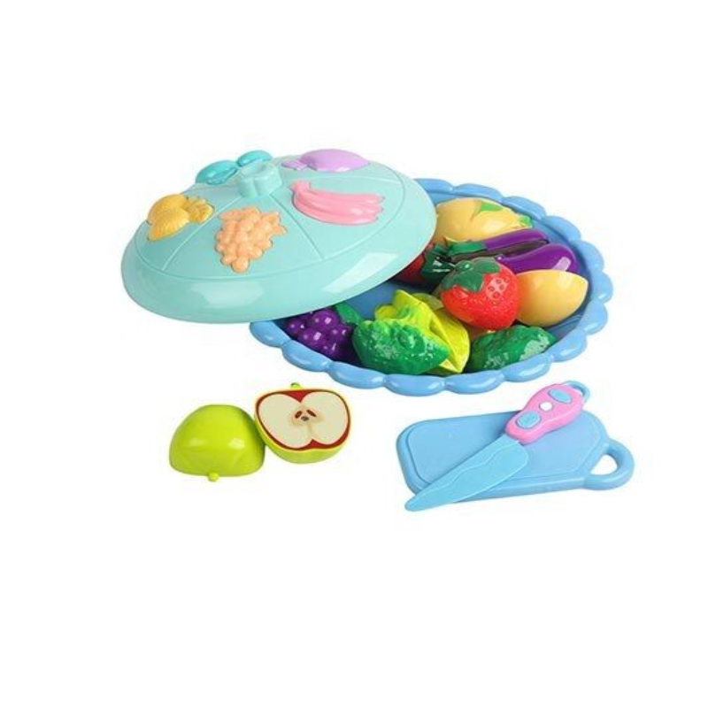 Набір ігровий продуктів 130 B2 фрукти/овочі/ніж/дошка для нарізання (147205)