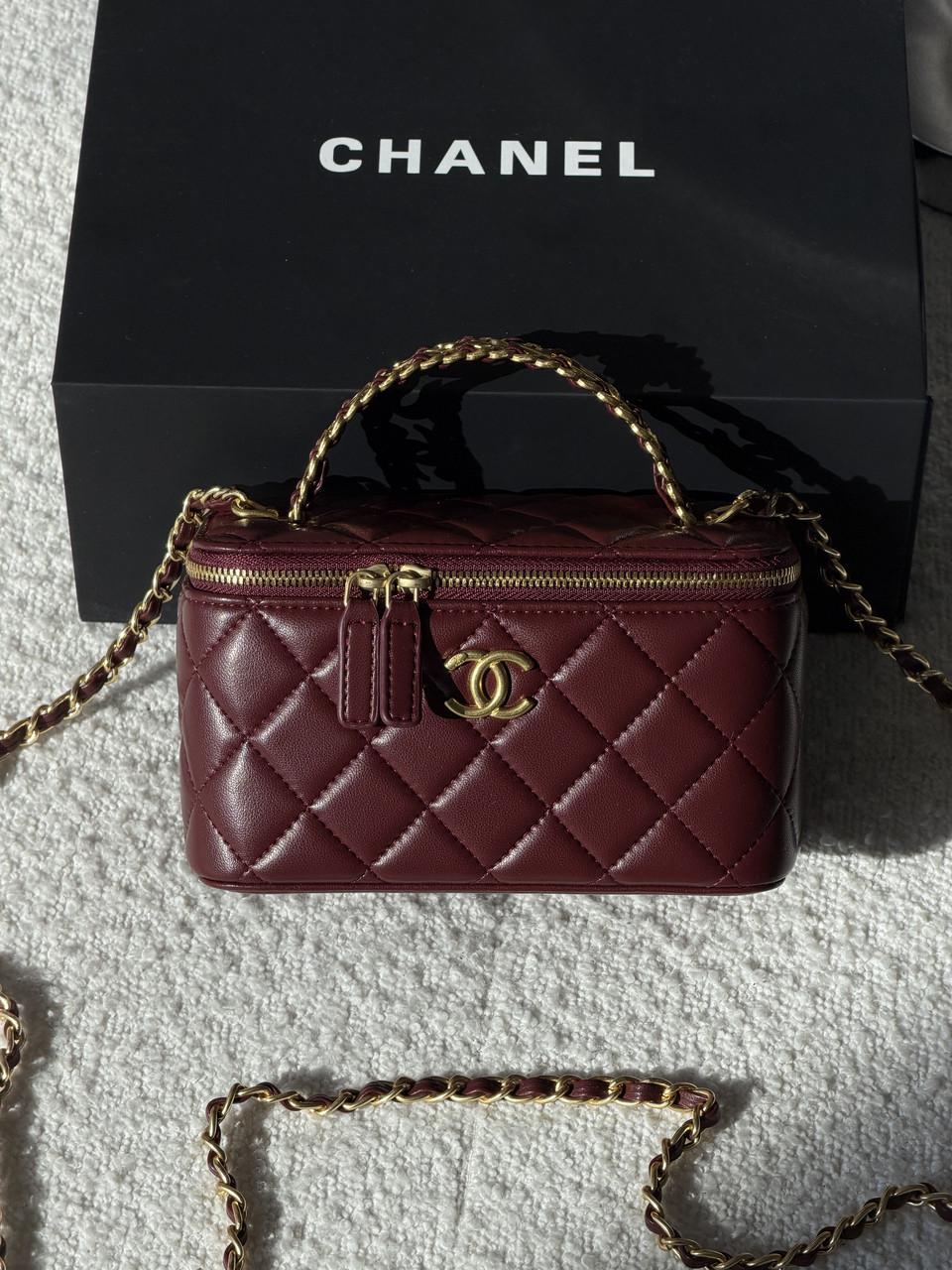 Сумка женская Chanel Vanity Logo Handle Premium кросс боди через плечи Бордовый (2941033628) Сумка женская Chanel Vanity Logo Handle Premium кросс боди через плечи Бордовый (2941033628)