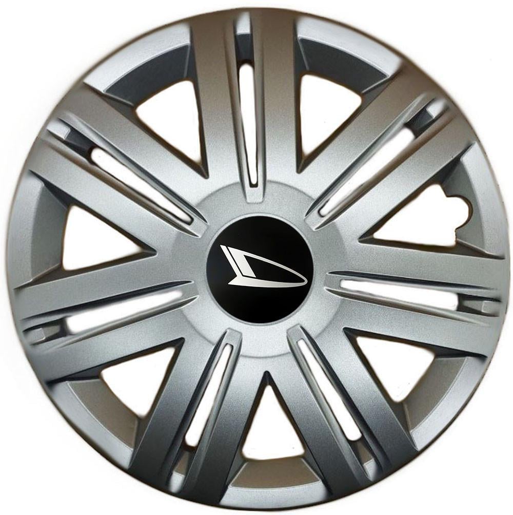 Колпаки SJS 203 с логотипом Daihatsu 4 шт. R14 Серебряный (2654556029)