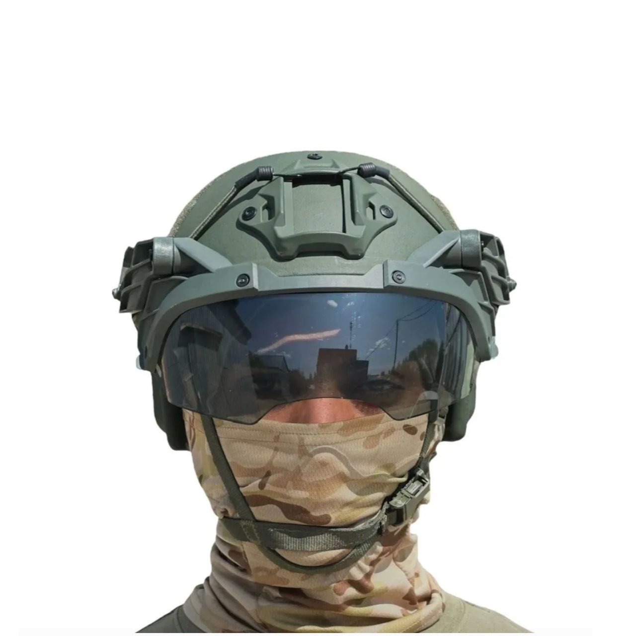 Захисні фліп-окуляри з темними полікарбонатними лінзами та кріпленням на шолом Олива (W0017) - фото 5 Захисні фліп-окуляри з темними полікарбонатними лінзами та кріпленням на шолом Олива (W0017) - фото 5