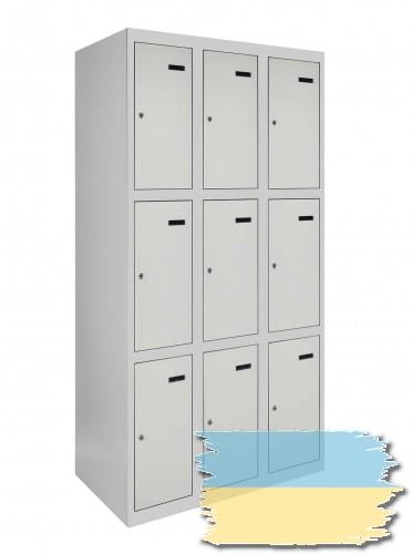 Шафа металева коміркова ШКМ 3/40/3 трирівнева RAL7035 180х120х50 см (7400300) - фото 4 Шафа металева коміркова ШКМ 3/40/3 трирівнева RAL7035 180х120х50 см (7400300) - фото 4