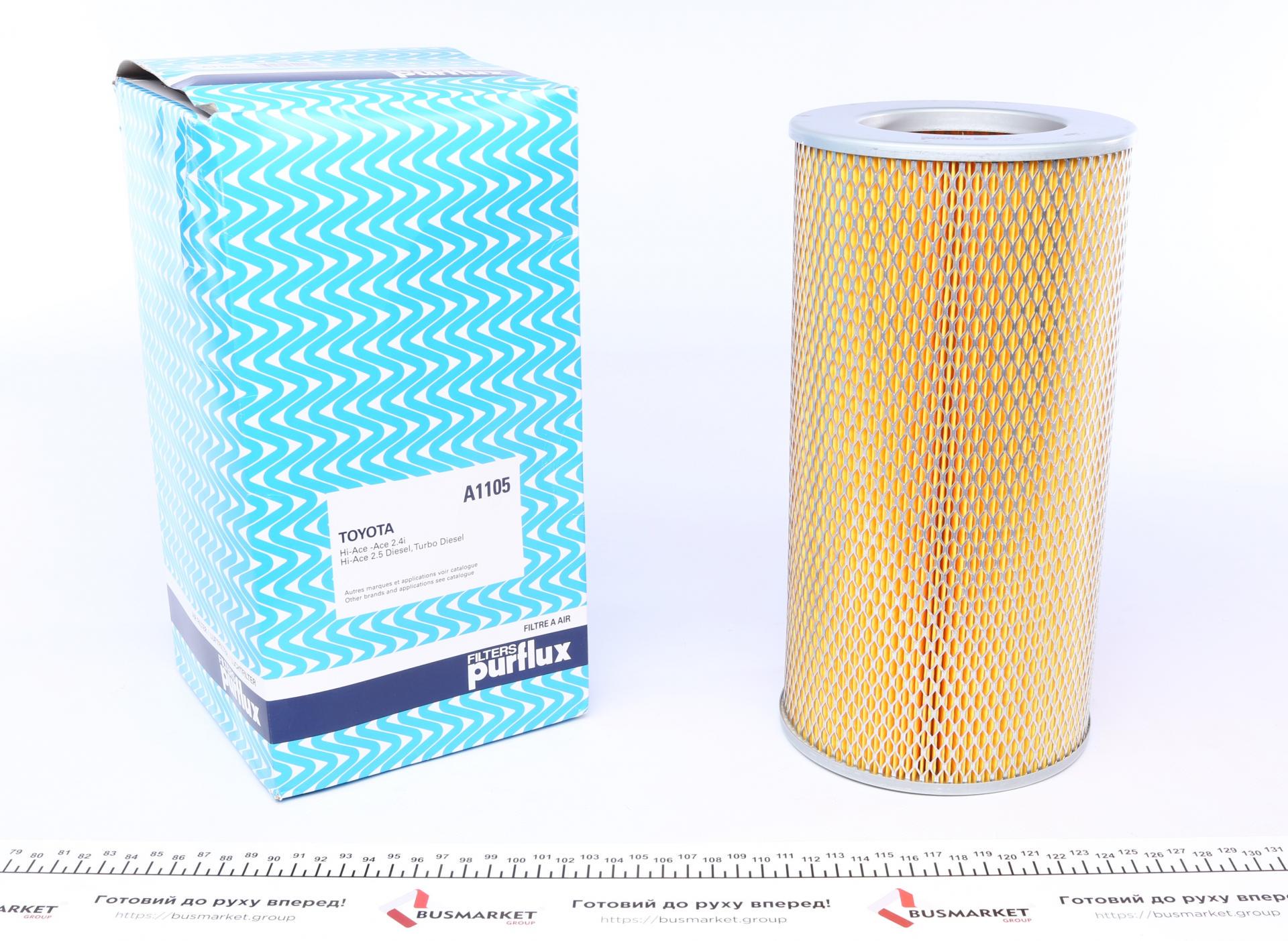 Фильтр воздушный PURFLUX для Toyota Hiace 2,5D 01-/Hilux 2,4D/2,5D 97-05- (A1105)