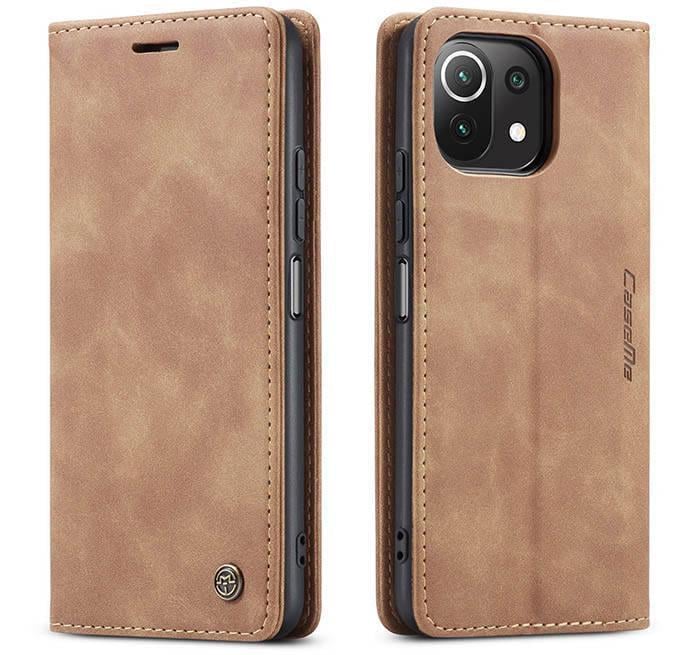 Чехол книжка с магнитом  CaseMe для  Xiaomi Mi 11 Lite 5G Brown (24812-30)