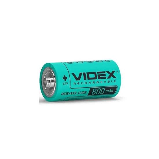 Акумулятор Videx 16340 RCR123 3,7V 800 mAh Li-ion 18х34 мм (000017)