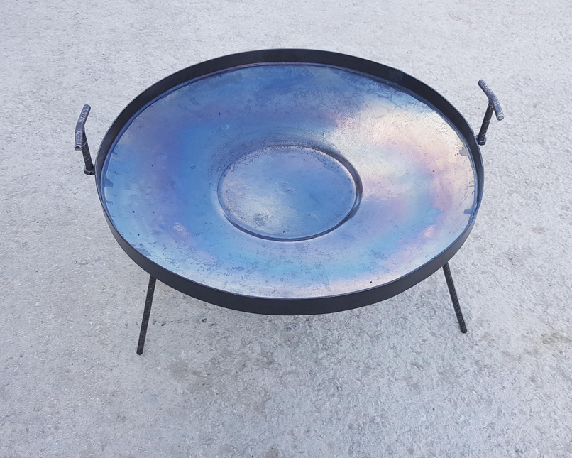 Сковорода с диска бороны GrillKov с бортиком толщина металла 6 мм d 50 см (21050)