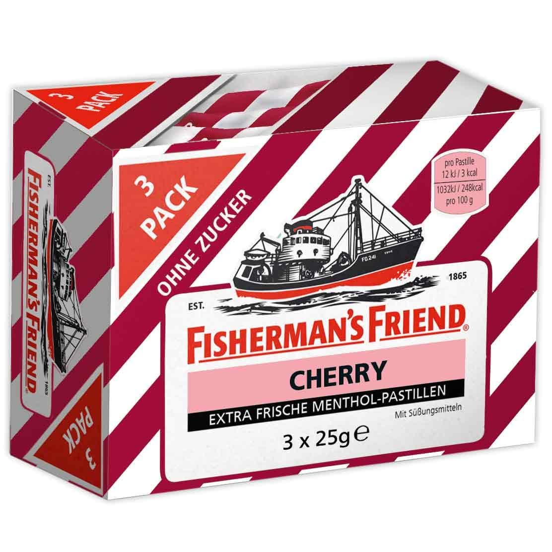 Набор леденцов Fisherman's Friend Cherry без сахара 3x25 г (1663915148)