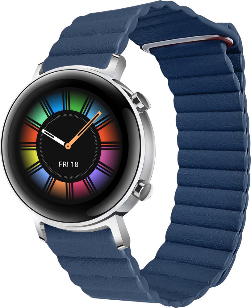 Ремешок кожаный Genis для Huawei Watch GT 2 42 мм Blue (26489-28) Ремешок кожаный Genis для Huawei Watch GT 2 42 мм Blue (26489-28)