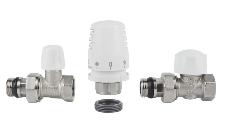 Комплект радіаторних кранів ICMA прямий 1/2" з термостатичною головкою (82KITНAD061100) - фото 2