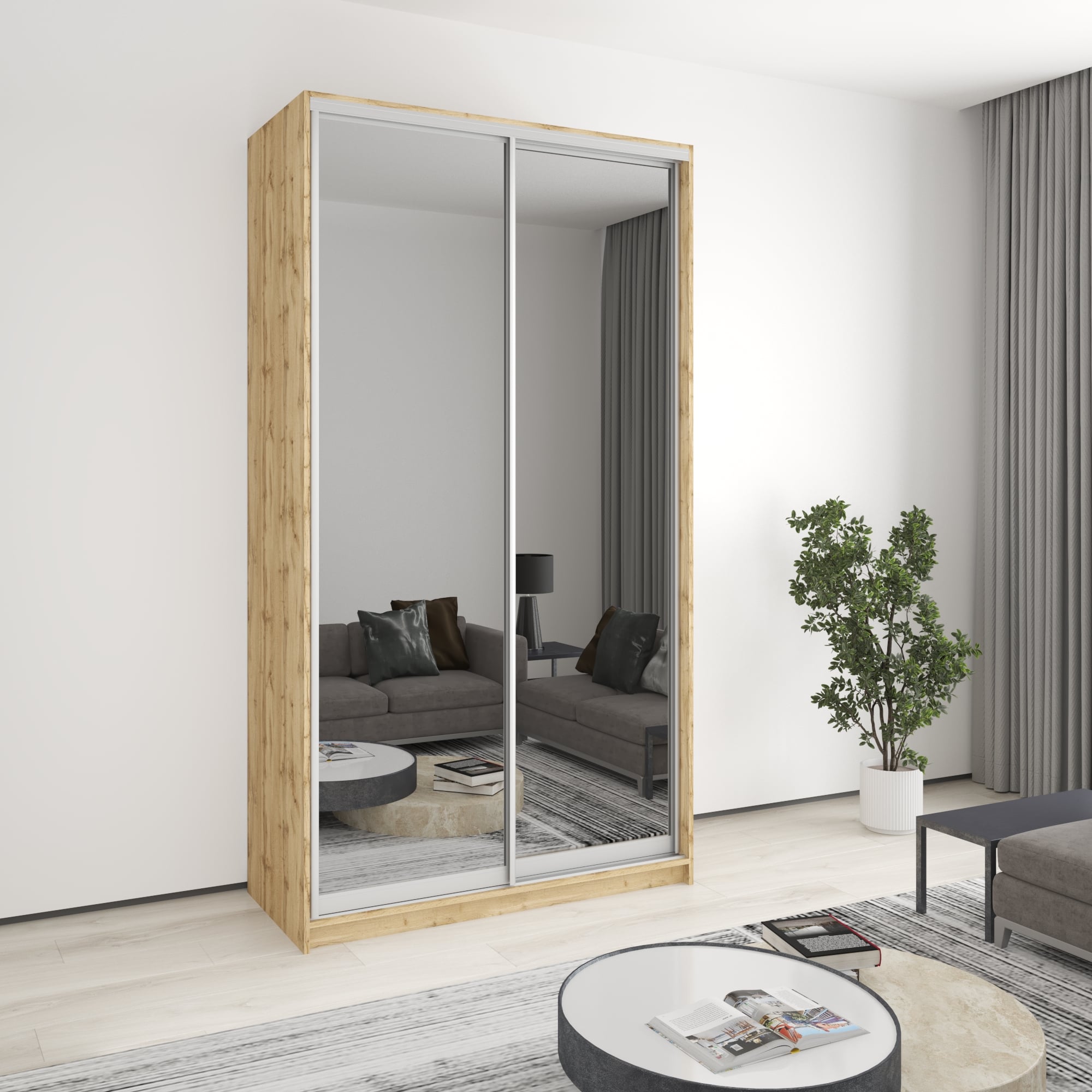Шкаф-купе двухдверный Mebel Star Стандарт AL MBS-3909 130х60х240 см Дуб тахо (1005095) Шкаф-купе двухдверный Mebel Star Стандарт AL MBS-3909 130х60х240 см Дуб тахо (1005095)
