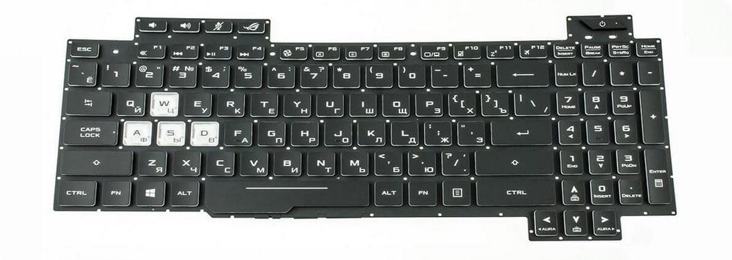 Клавиатура для ноутбука Asus MW704GM с подсветкой клавиш (0KNR0-6618RU00)