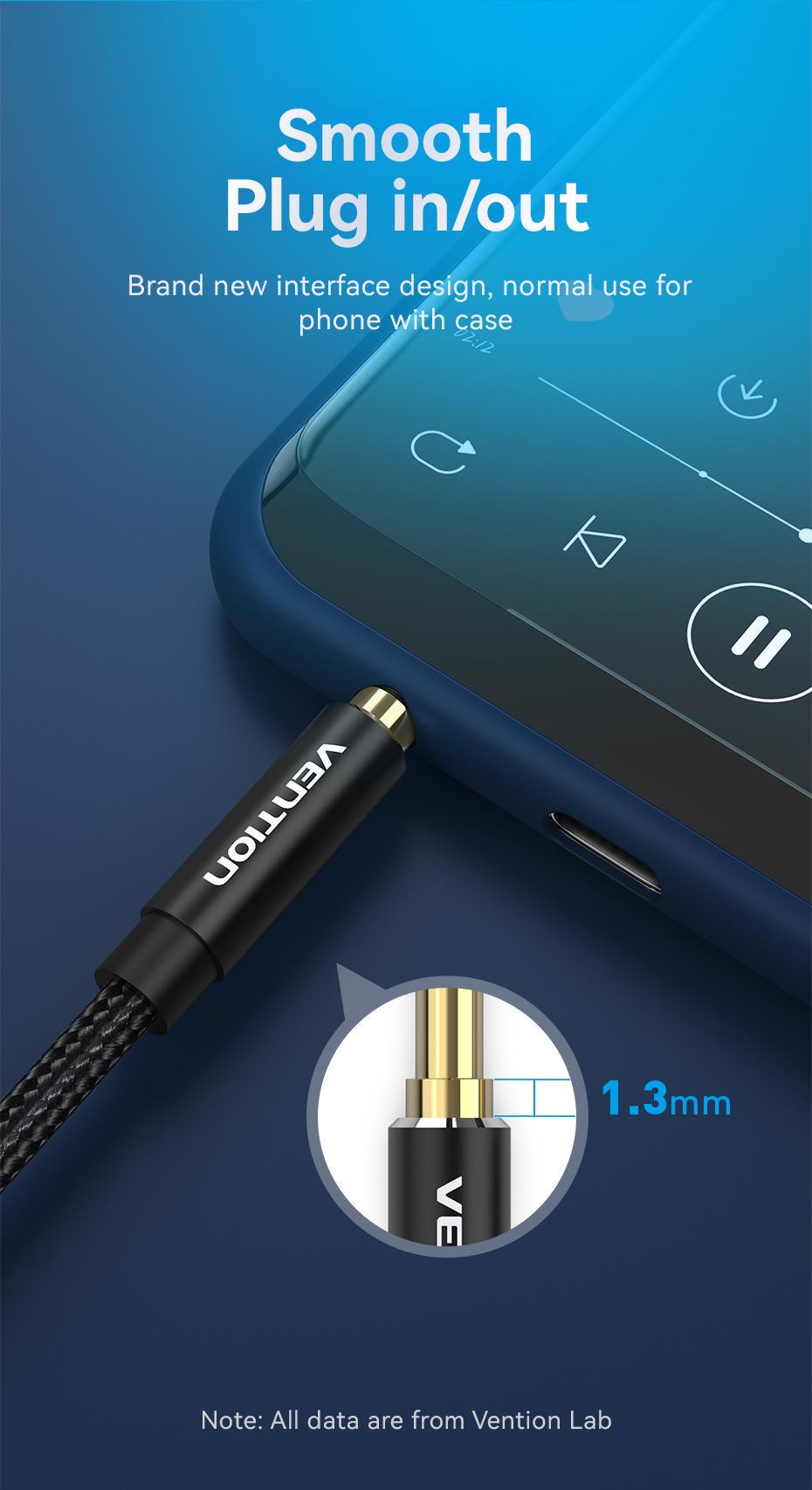 Кабель Vention 3.5 мм minijack стерео AUX TRS 3-пиновая нейлоновая оплетка 3 м Черный (BAWBI) - фото 14 Кабель Vention 3.5 мм minijack стерео AUX TRS 3-пиновая нейлоновая оплетка 3 м Черный (BAWBI) - фото 14