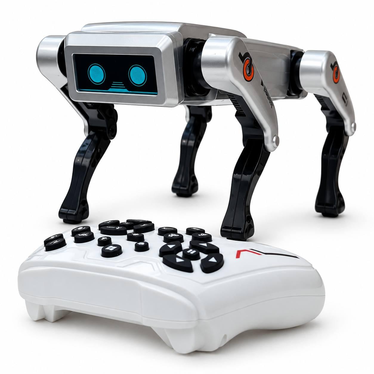 Интерактивная робот-собака AI Robot DOG на радиоуправлении 2,4 GHz с программированием Серебристый (M1260)