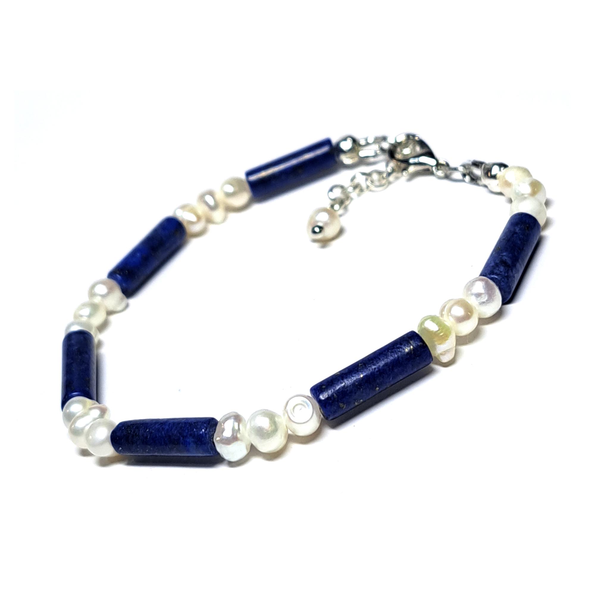 Браслет DARSANA Ветер из натуральных камней лазурит/жемчуг (DRSU501214)