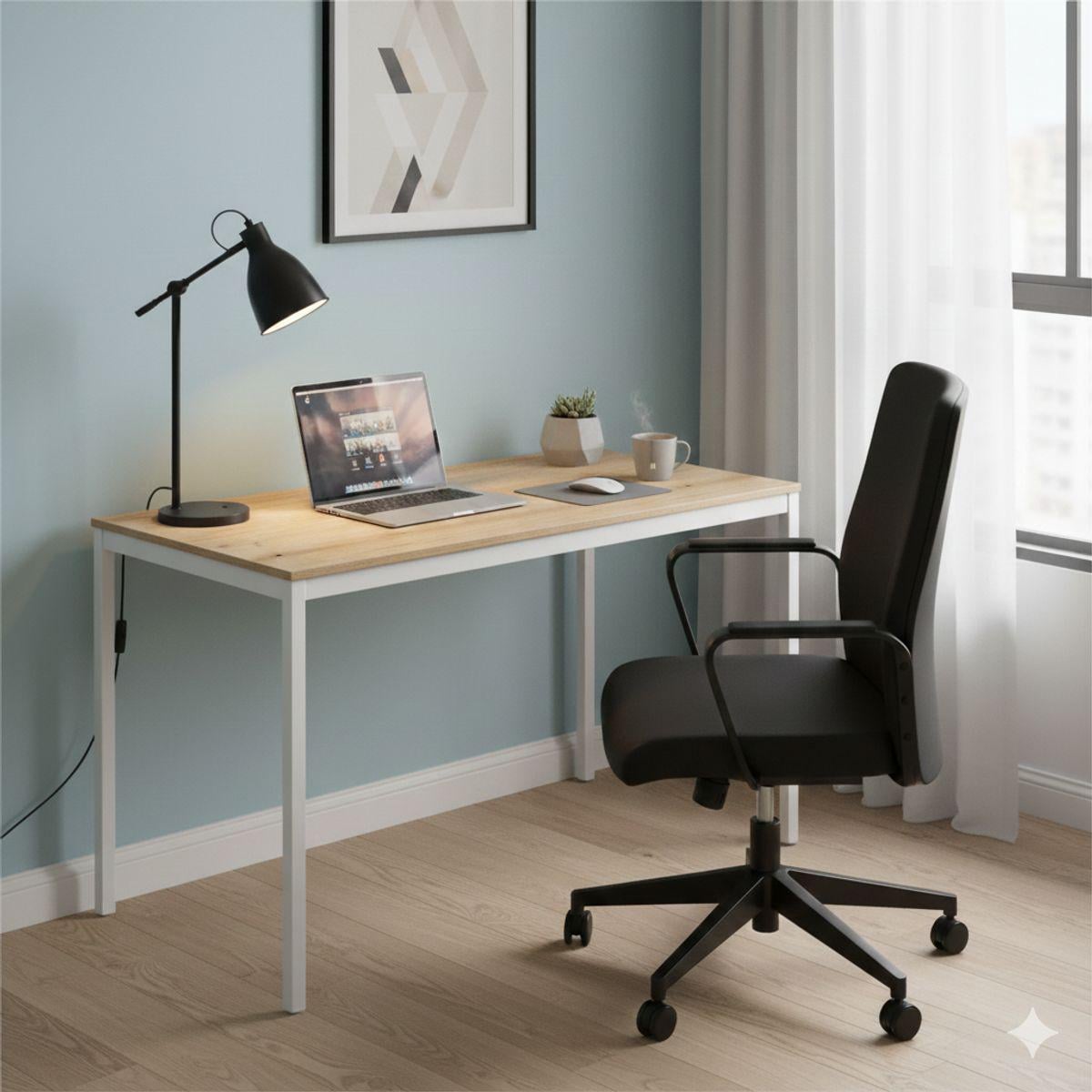 Письменный стол Brevity Loft standart ЛДСП/металл 140х75х67 см Дуб Эвок/Белый бриллиант (TB04100000010)