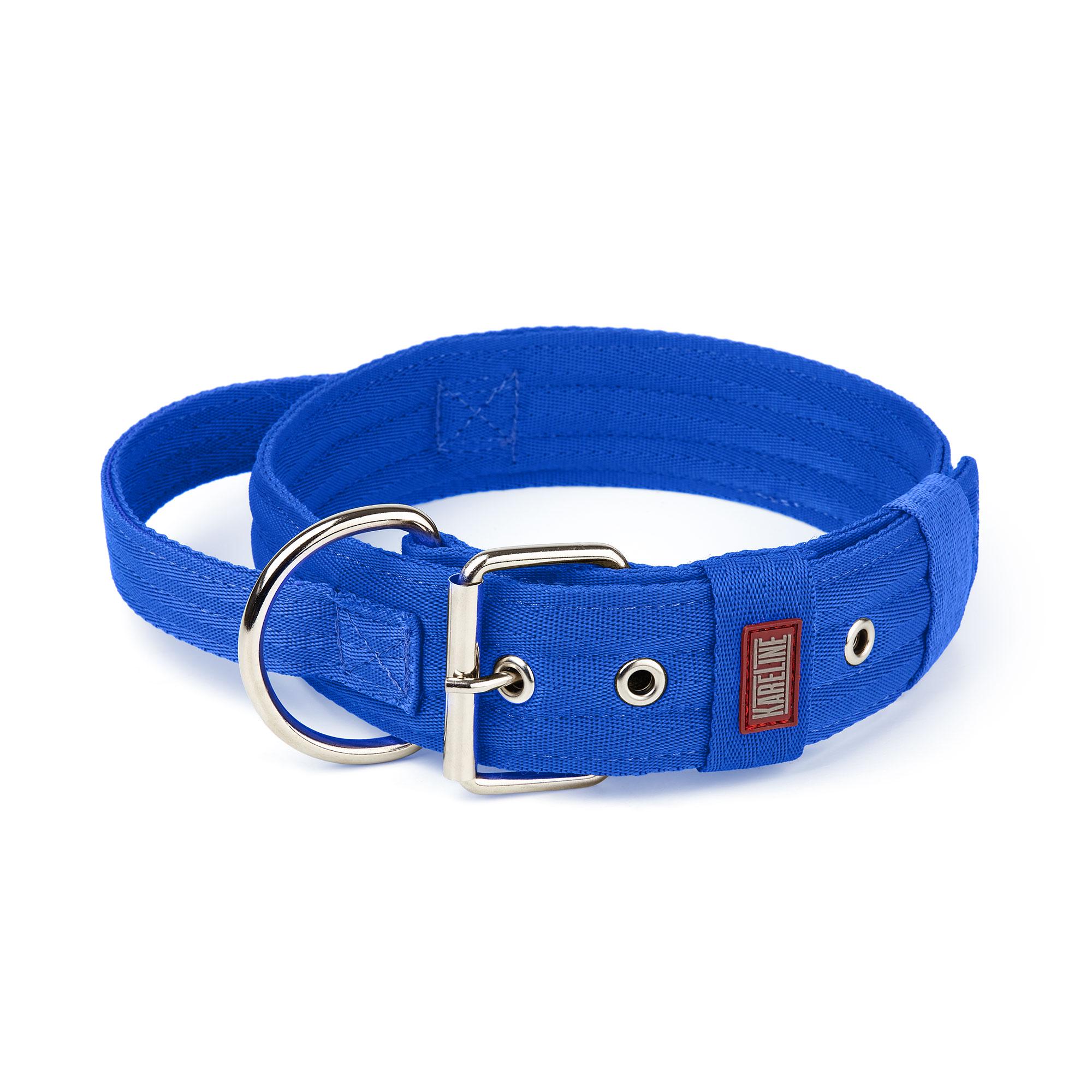 Ошейник KareLine усиленный нейлоновый с ручкой 48 мм 550-640 мм Синий (0988/7) - фото 2