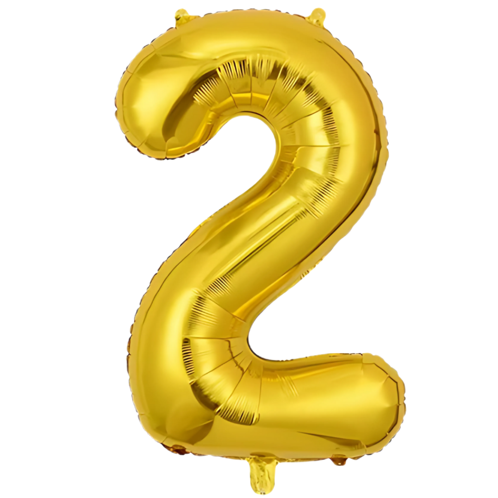 Воздушный шар в виде цифры 2 фольгированный праздничный для дня рождения/юбилеев/годовщин 40" Золотой Воздушный шар в виде цифры 2 фольгированный праздничный для дня рождения/юбилеев/годовщин 40" Золотой