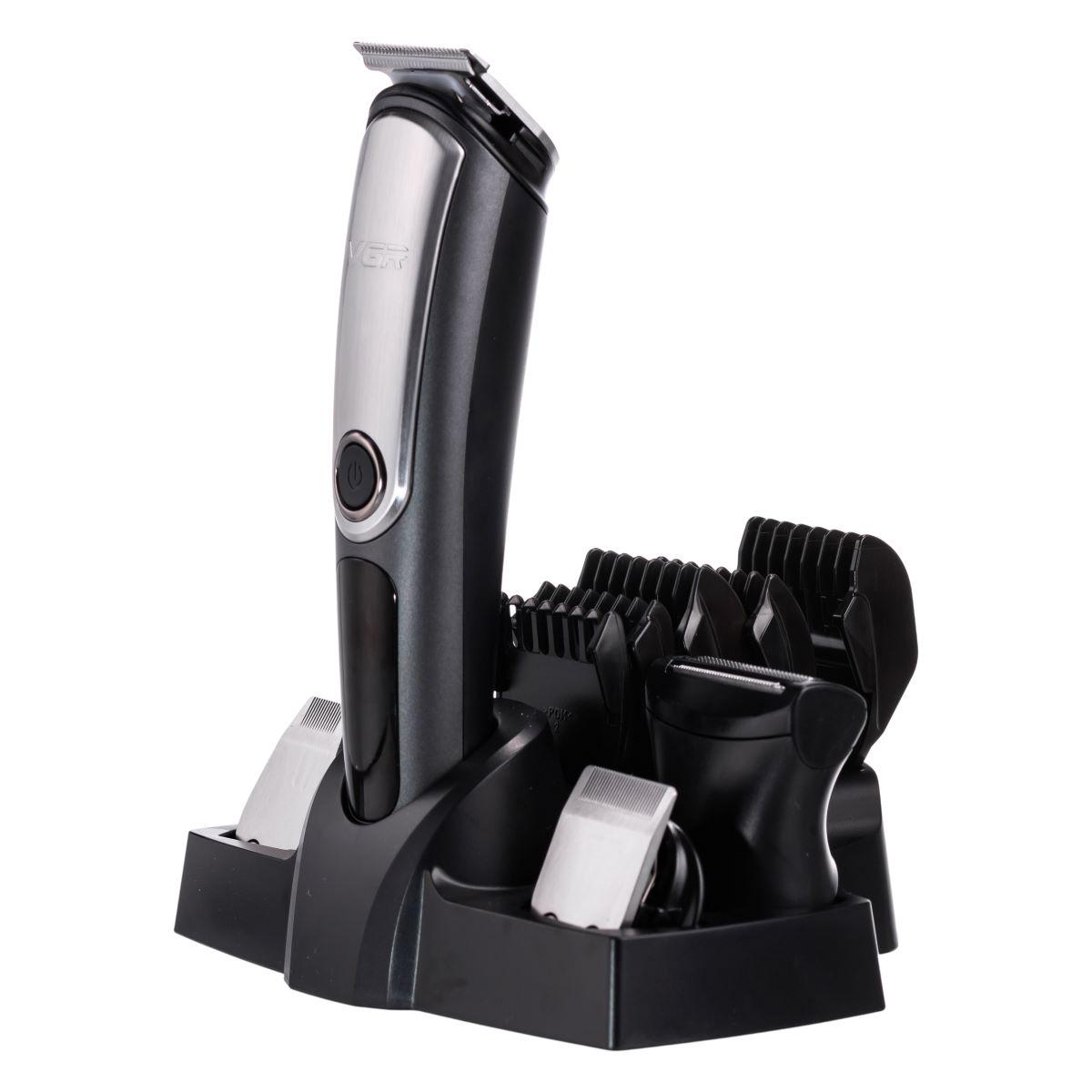 Набор для стрижки VGR V-105 волос 5в1 машинка/триммер/бритва (7360) - фото 11