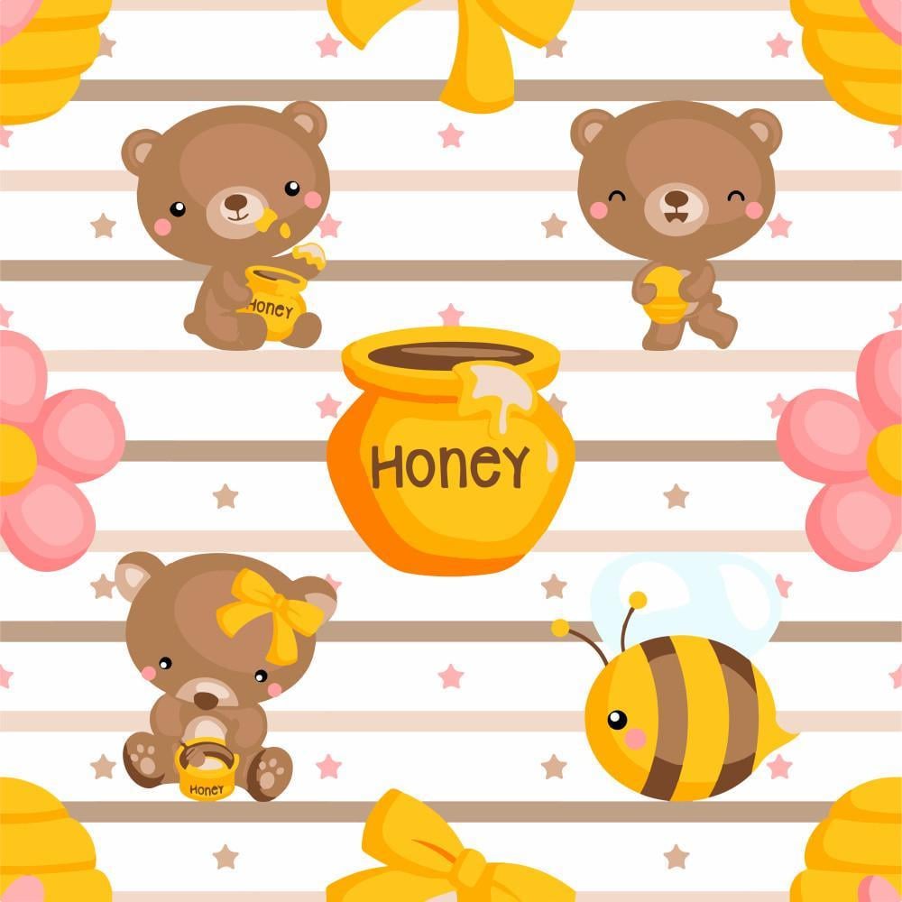 Картина по номерам Strateg Премиум Мишки с медом с лаком и 30х30 см (ES-0854)