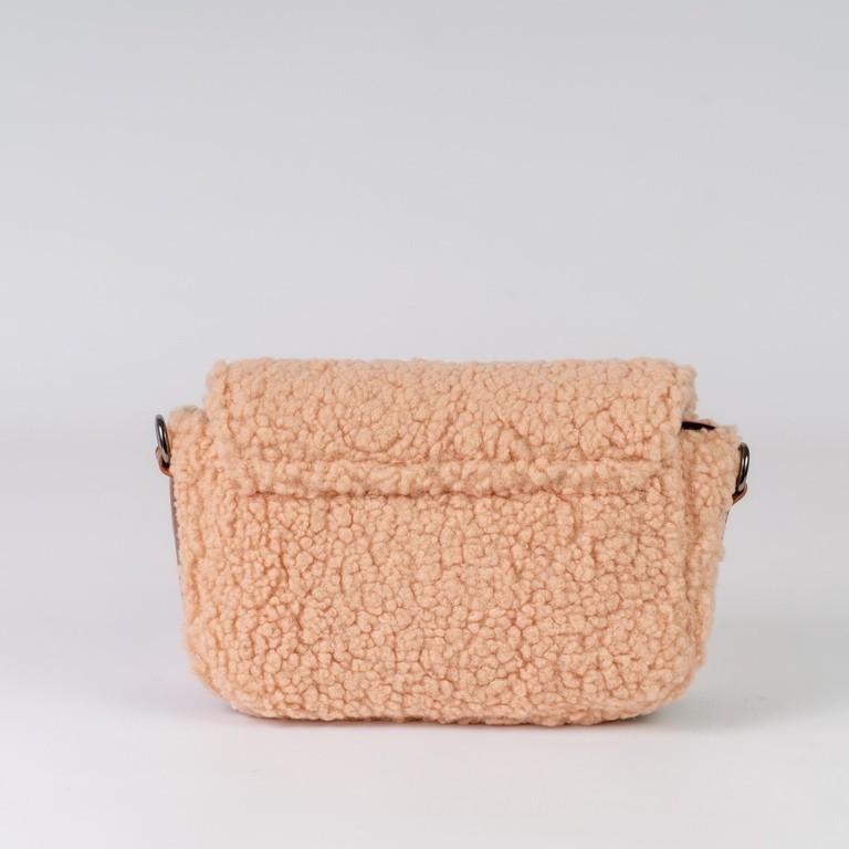 Сумка женская кросс-боди меховая XENIA № 36-23 искусственный мех и из эко-кожи Персиковый/Белый - фото 3 Сумка женская кросс-боди меховая XENIA № 36-23 искусственный мех и из эко-кожи Персиковый/Белый - фото 3