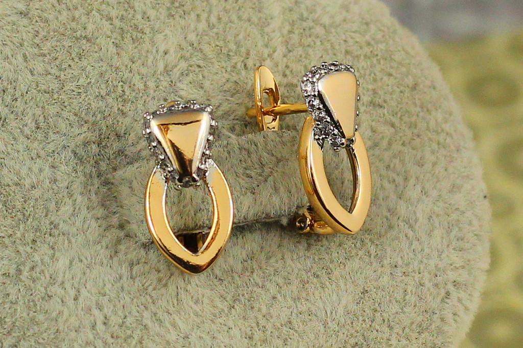 Серьги Xuping Jewelry крошка с родием 1,6 см Золотистый (2577500044)