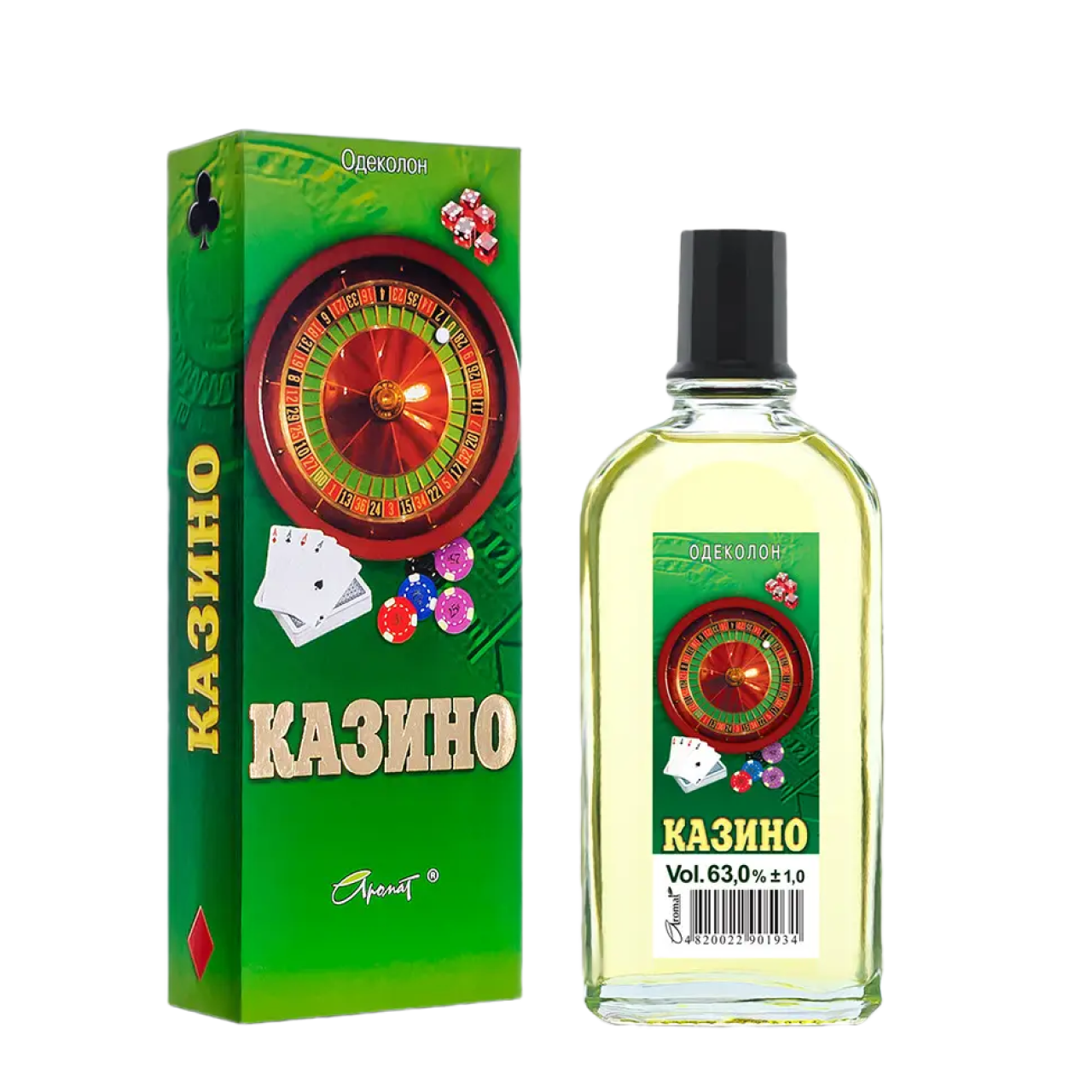 Одеколон мужской Aromat Казино в футляре 75 мл (33207)