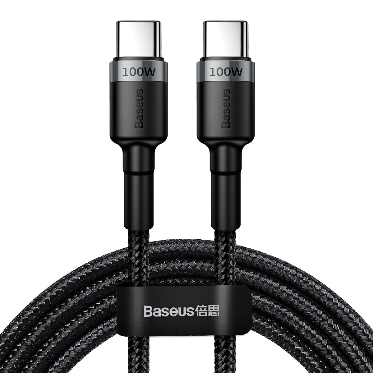 Кабель Baseus Cafule PD2.0 100W flash charging Type-C For Type-C cable 2 м Gray/Black