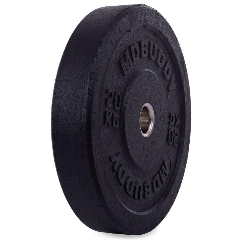 Диски Bumper Plates TA-2676 бамперні для кросфіту 20 кг Чорний (58363144) - фото 2