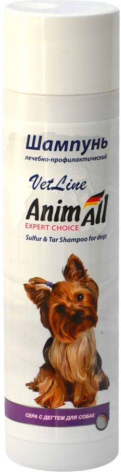 Шампунь AnimАll Ветлайн с серой и дегтем для собак 250 мл (4820220811356)