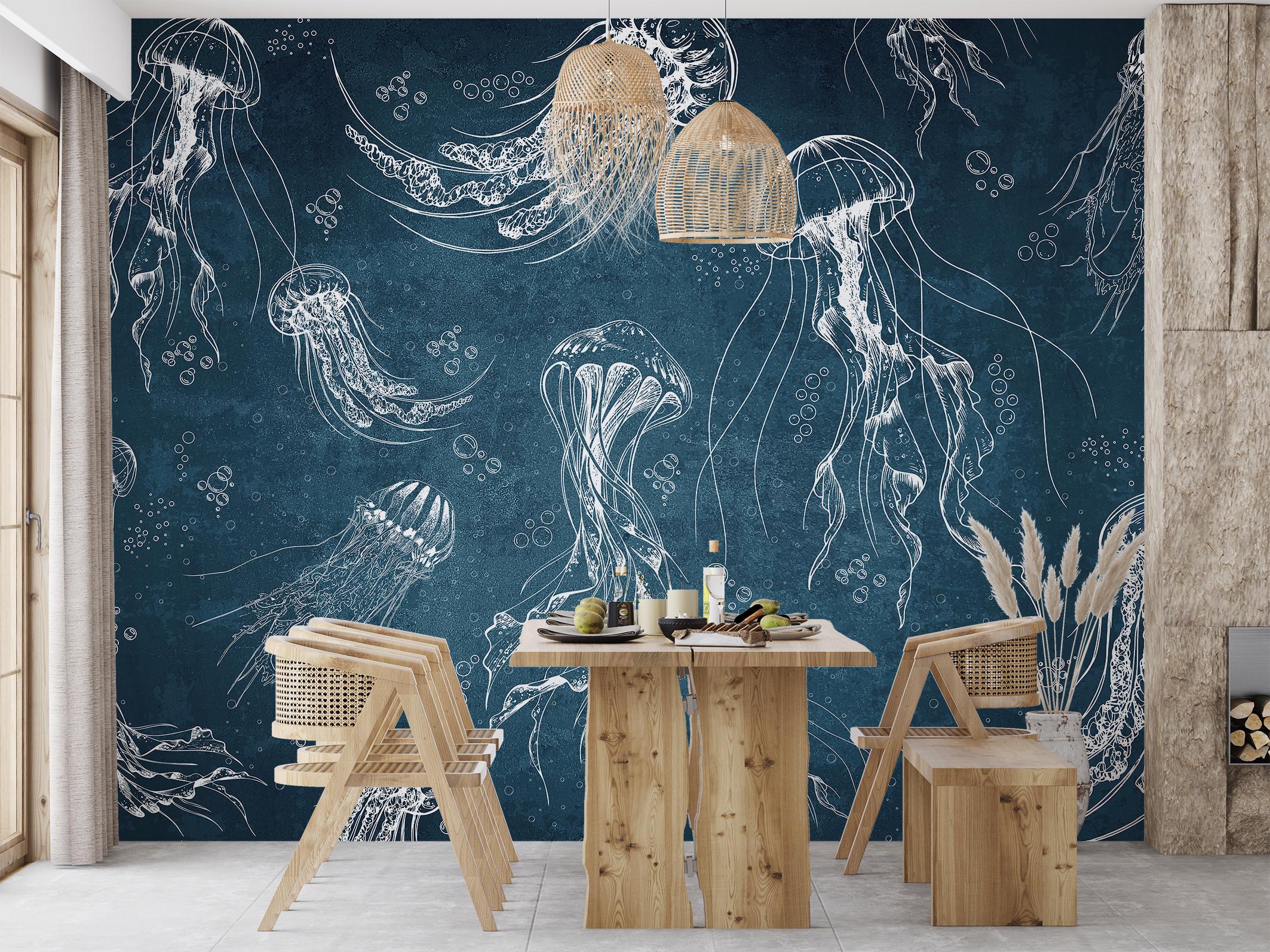 Фотообои флизелиновые Upstream Нарисованные медузы 180х120 см (S5NTR-110/2) - фото 4 Фотообои флизелиновые Upstream Нарисованные медузы 180х120 см (S5NTR-110/2) - фото 4