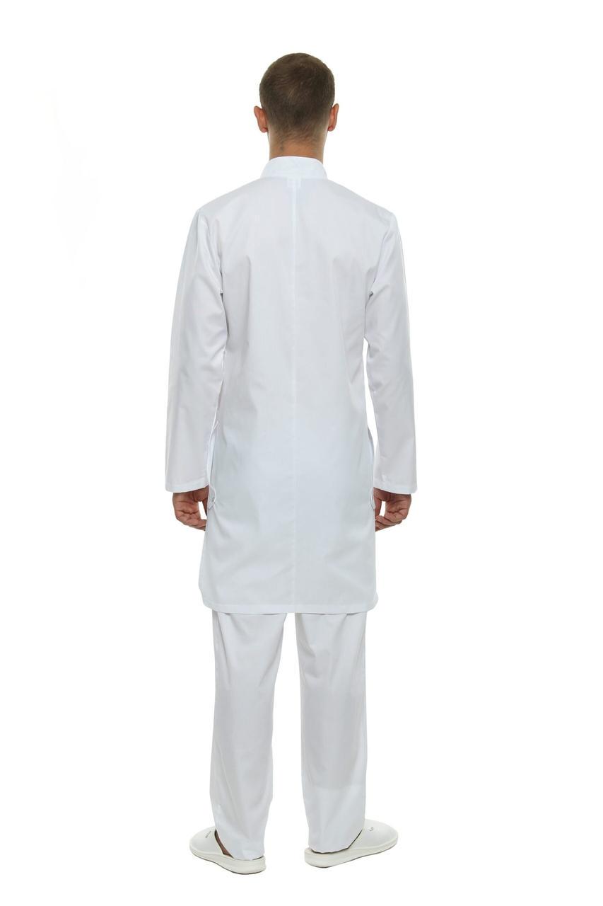 Халат котоновый мужской Берлин TopLine длинный рукав р. 50 Белый (11810-01-(50)) - фото 2 Халат котоновый мужской Берлин TopLine длинный рукав р. 50 Белый (11810-01-(50)) - фото 2