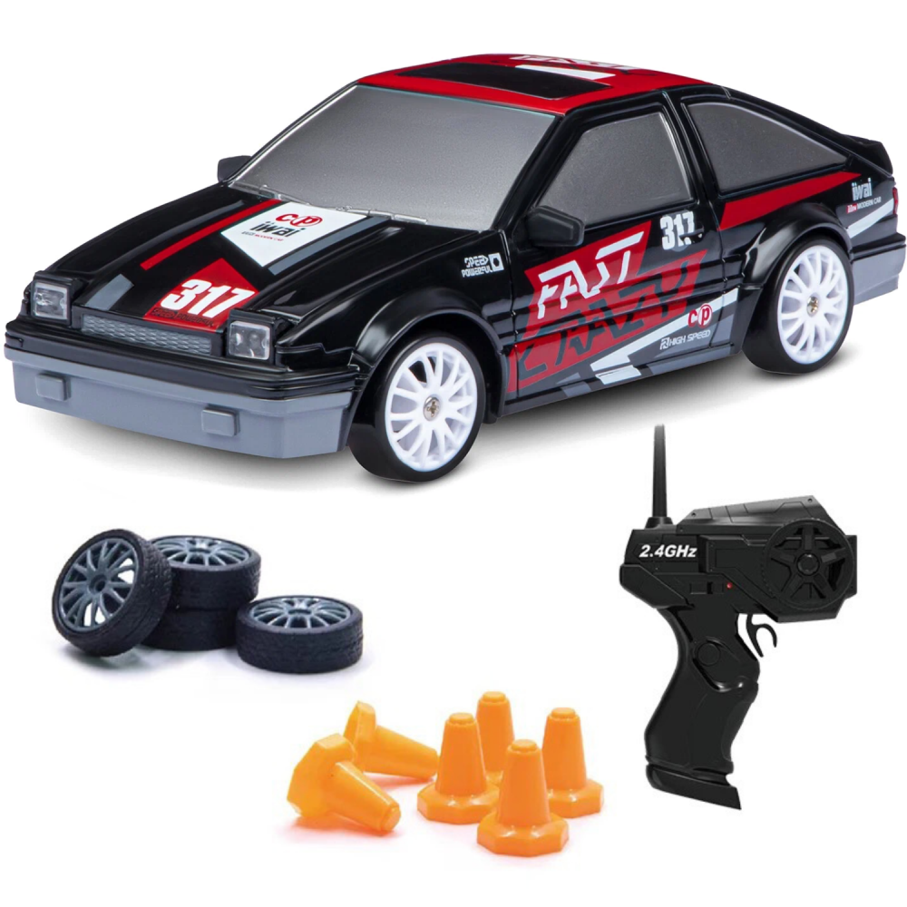 Машинка гоночная RC Race Toyota Corolla 4WD на радиоуправлении и аккумуляторе со световыми эффектами 18,5 см