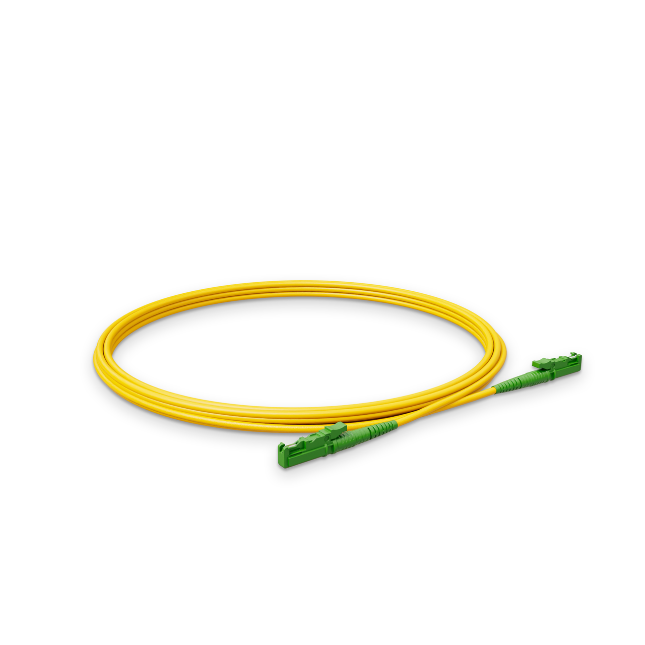 Патч-корд оптичний NanoConnect E2000/APC-E2000/APC LSZH Singlemode G.657.A2 SM Flex Simplex 2 мм 3 м Жовтий (2368734498)