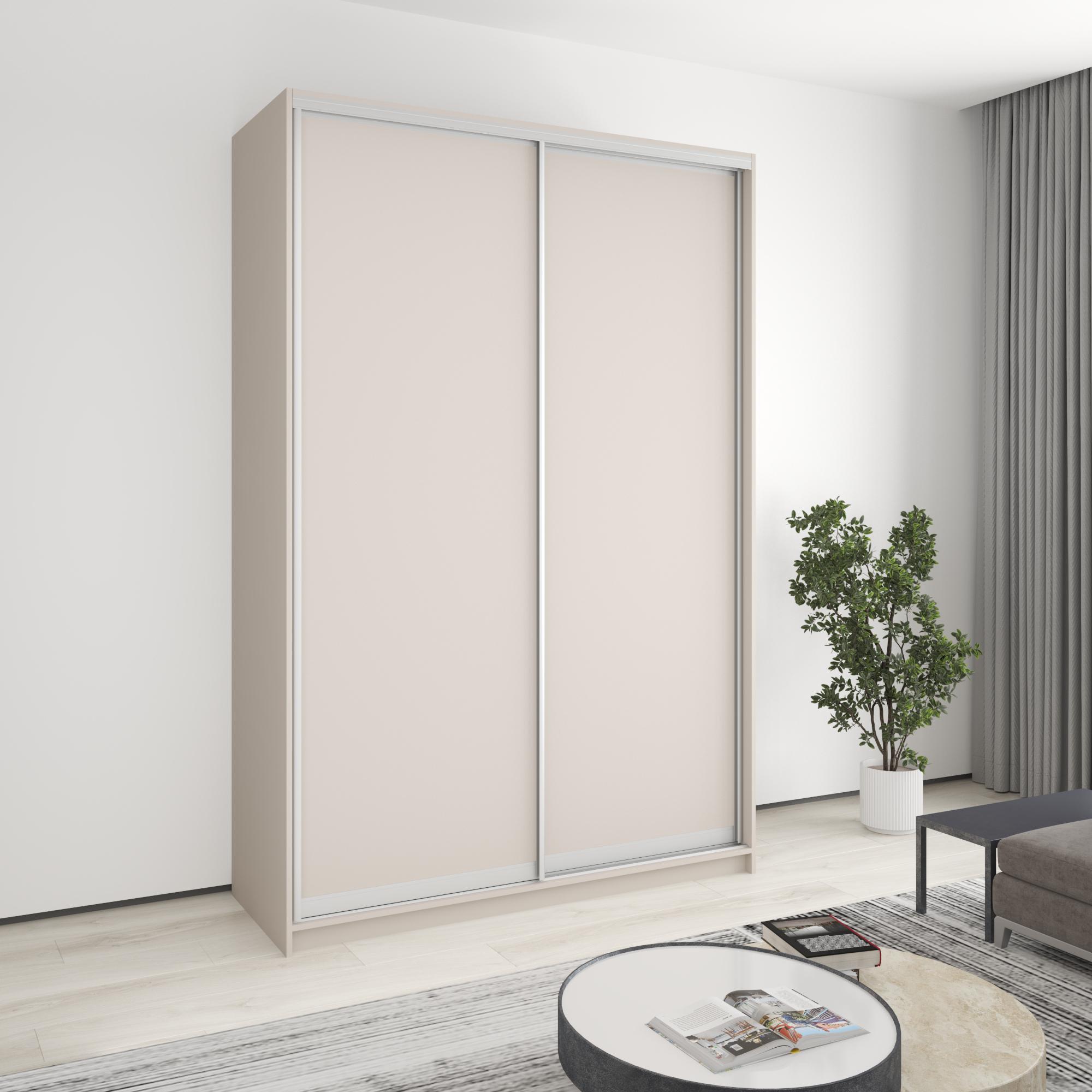 Шкаф-купе двухдверный MebelStar Стандарт AL 2 ДСП 160x45x240 см Кашемир (MBS-3570) Шкаф-купе двухдверный MebelStar Стандарт AL 2 ДСП 160x45x240 см Кашемир (MBS-3570)