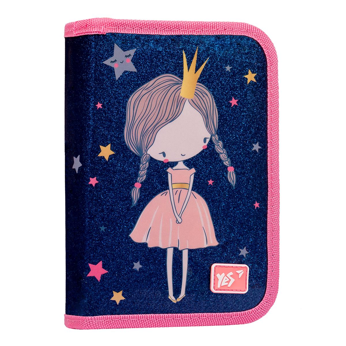 Пенал твердый YES HP-02 Spark одинарный без клапана Синий (533080)