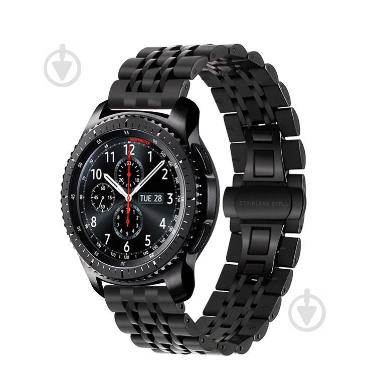 Ремешок BeWatch classic стальной Link Xtra для Samsung Gear S3 Black (1021401)