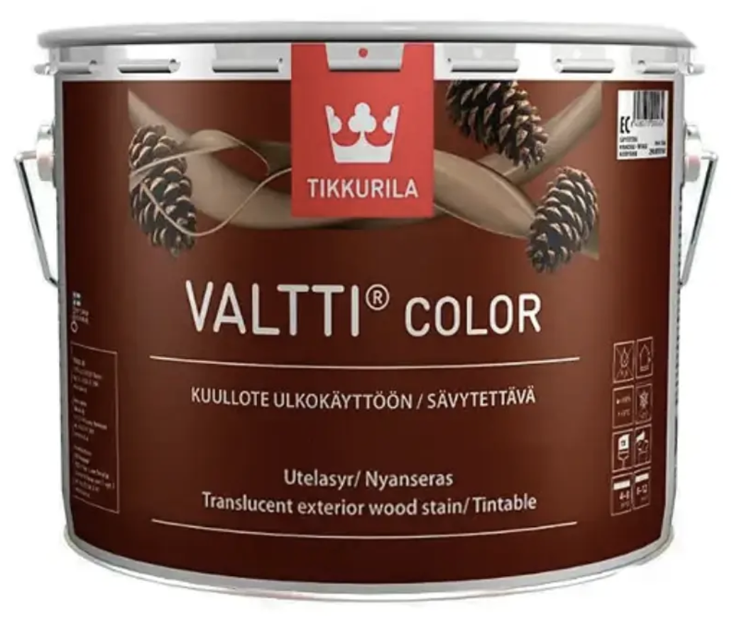 Лазур-лак антисептический для древесины TIKKURILA Valtti Color База ЕС прозрачная под тонировку 0,9 л (1700482523)