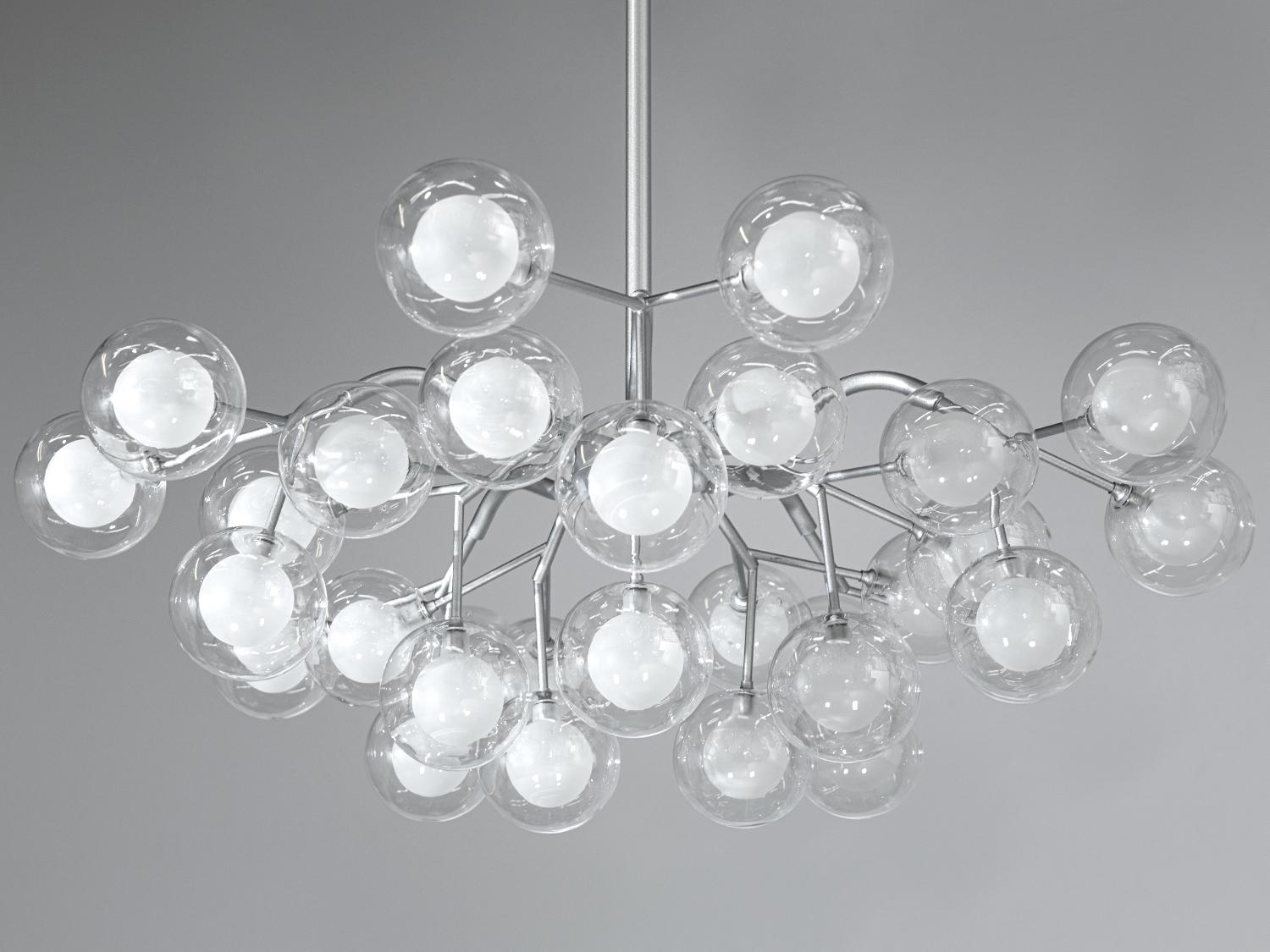 Люстра Светлячок 886-30B SL 30 ламп сатин Хром - фото 2 Люстра Светлячок 886-30B SL 30 ламп сатин Хром - фото 2